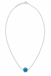 Šperky Nina – Jemný strieborný náhrdelník s voľnou opálovou guličkou (41,5–45,5 cm) - nahr 561